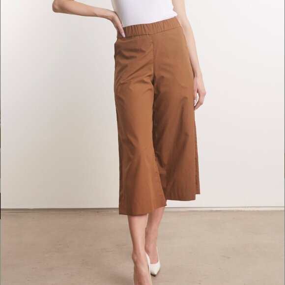SPRWMN Pants - SPRWMN Espresso Cotton Poplin Culotte Pants
